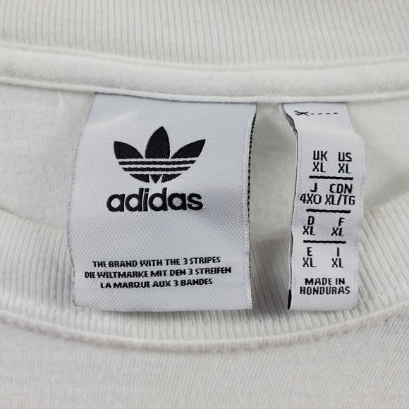 Adidas Multicolor Big Logo Graphic Tee Shirt White - Picture 4 of 5